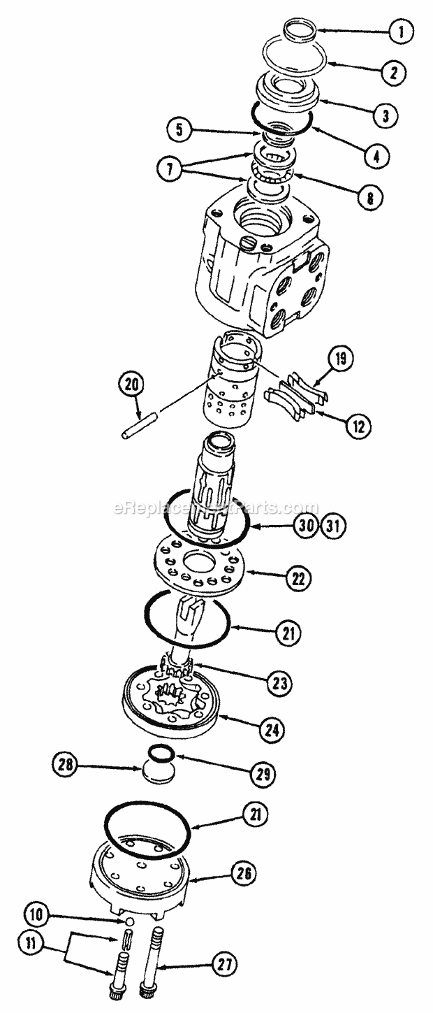 Steering Diagram and Parts List for 544-434D100, 545-434D100, 546-434D100 Cub Cadet Lawn Tractor